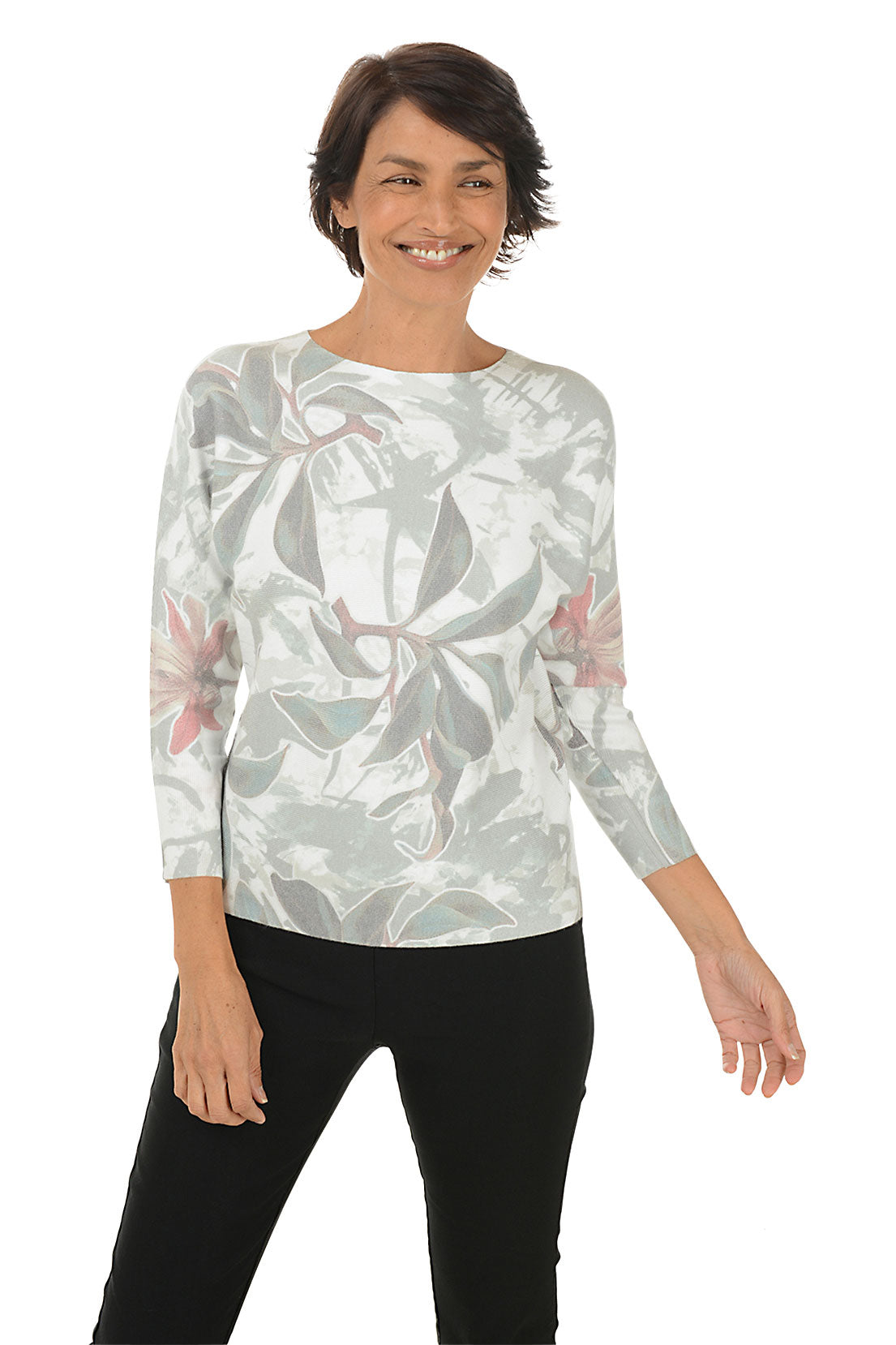 Tropical Dew 3/4 Dolman Sleeve Sweater