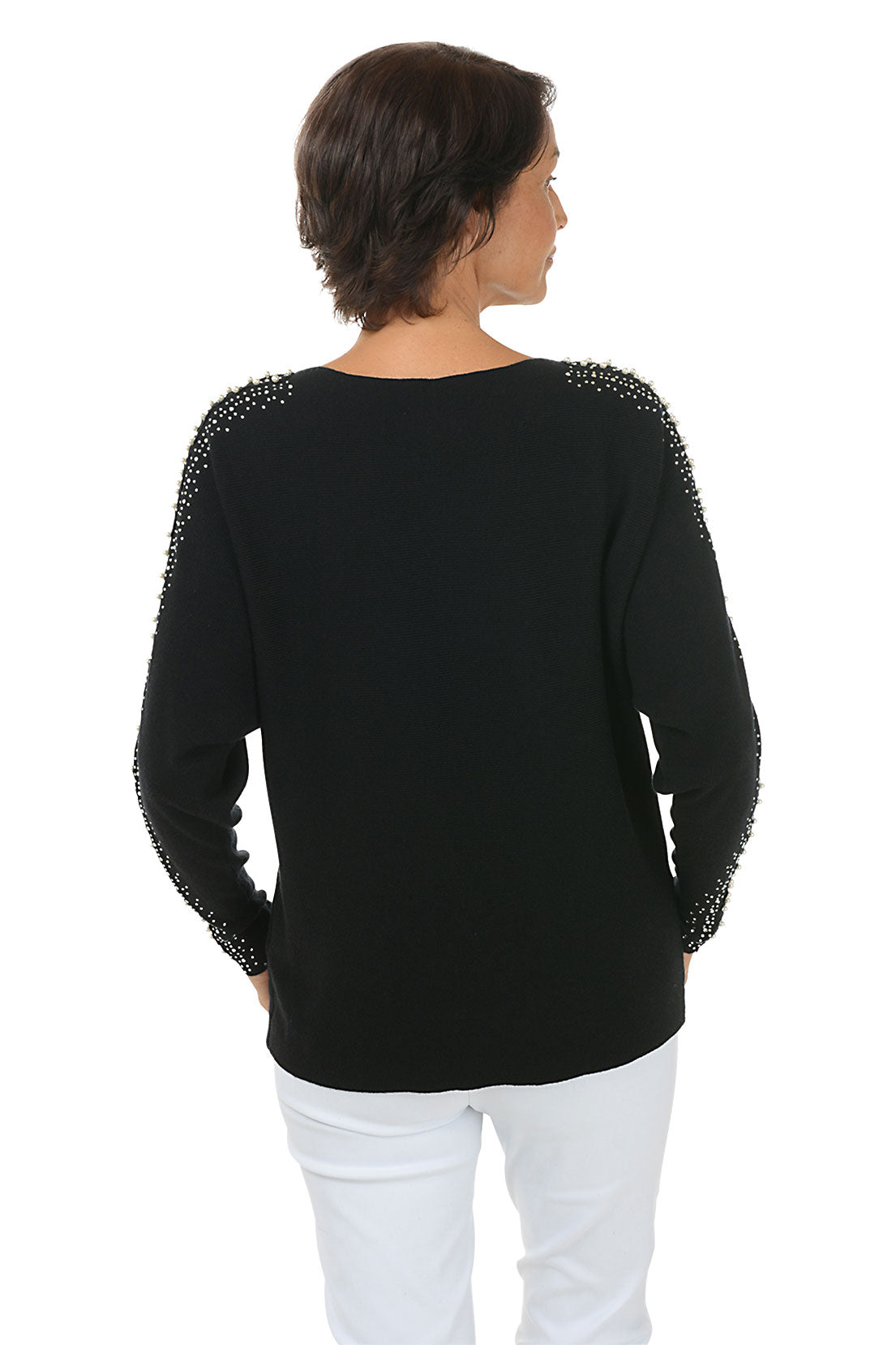 Pearl Embellished Long Sleeve Sweater