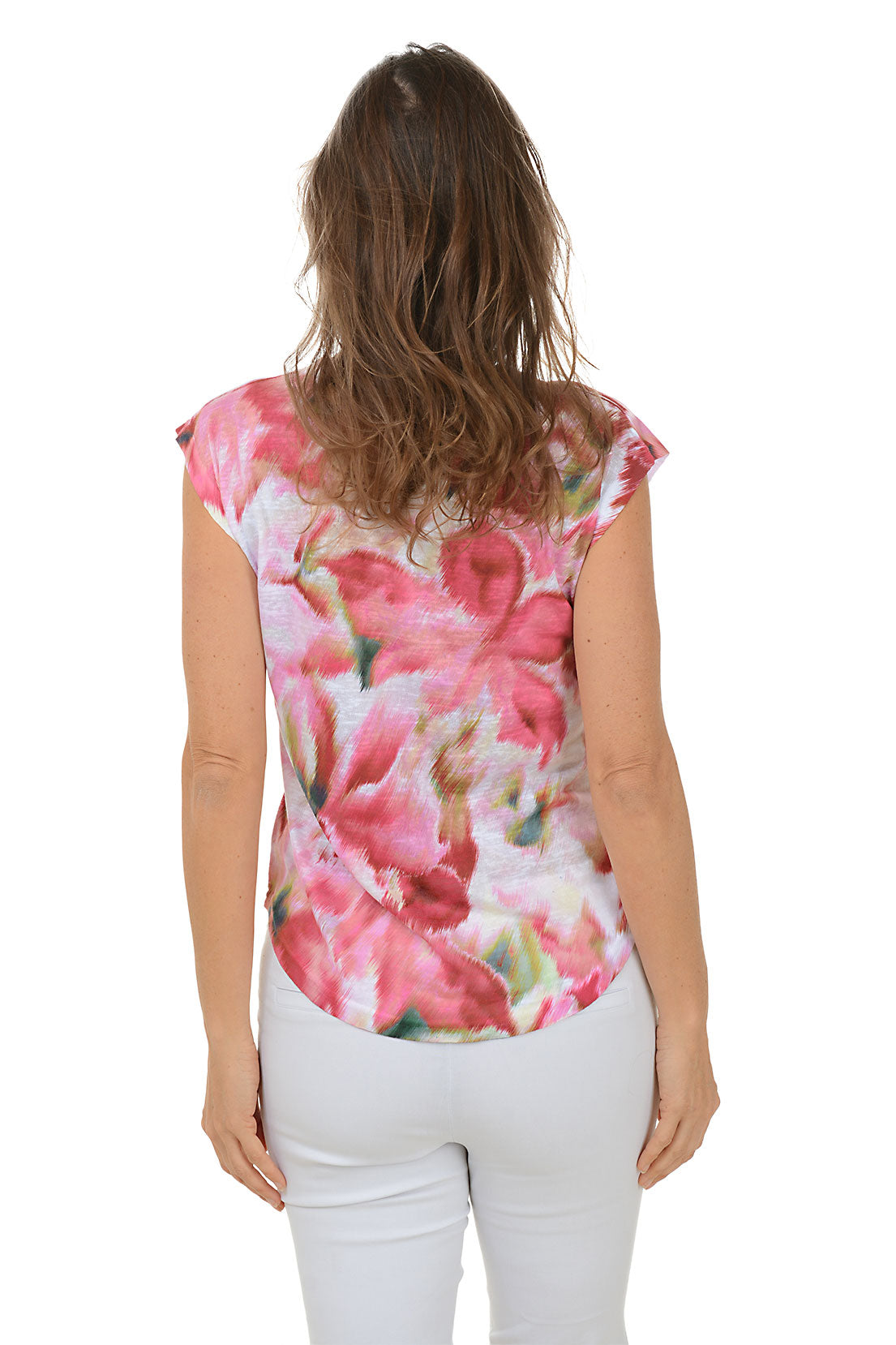 Bougainvillea Studded Cap Sleeve Top