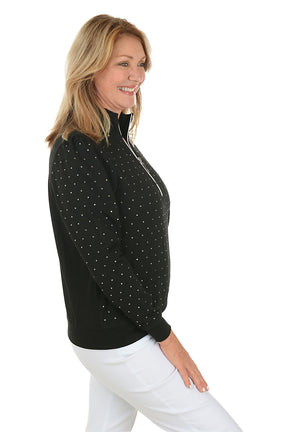 Diamante Half Zip Sweatshirt