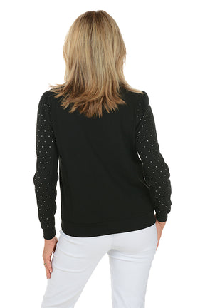 Diamante Half Zip Sweatshirt