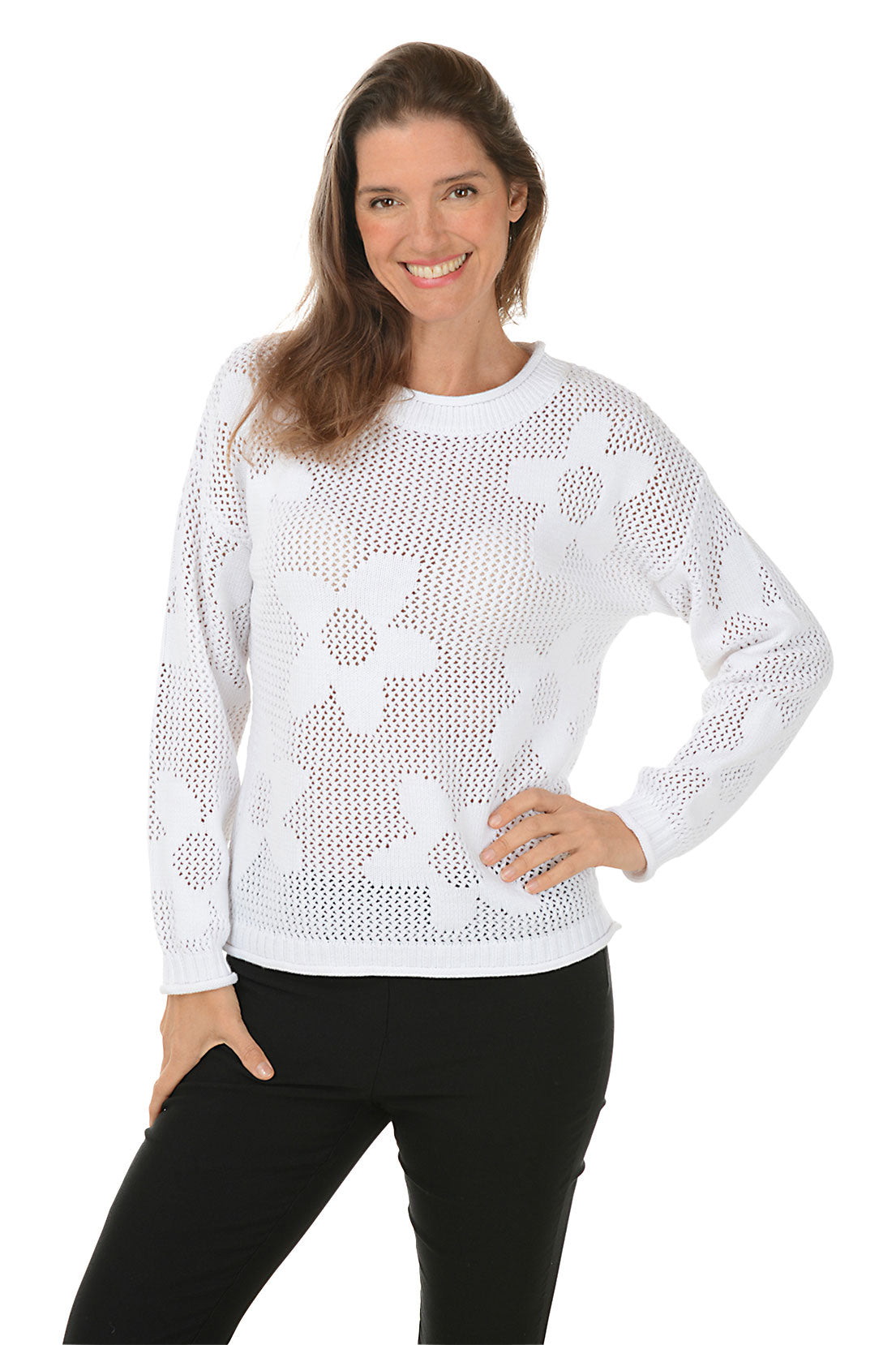 Daisy Open Weave Sweater