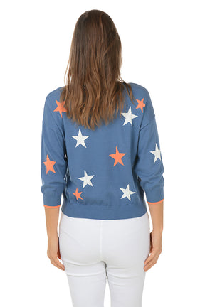 Confetti Stars V-Neck Sweater