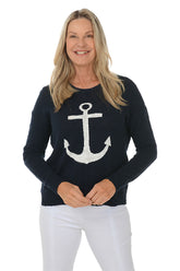 Anchor Long Sleeve Cotton Sweater