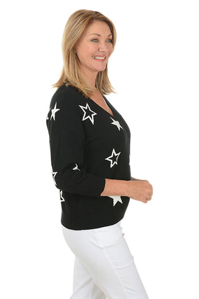 Starry V-Neck Sweater