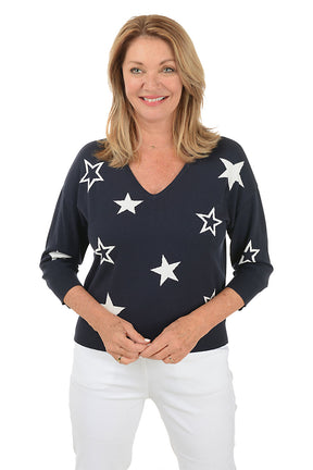 Starry V-Neck Sweater