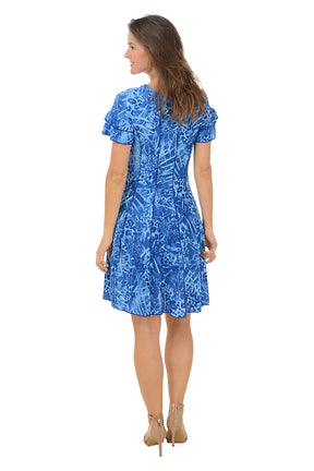 Indigo Animal Double Ruffle Sleeve Dress