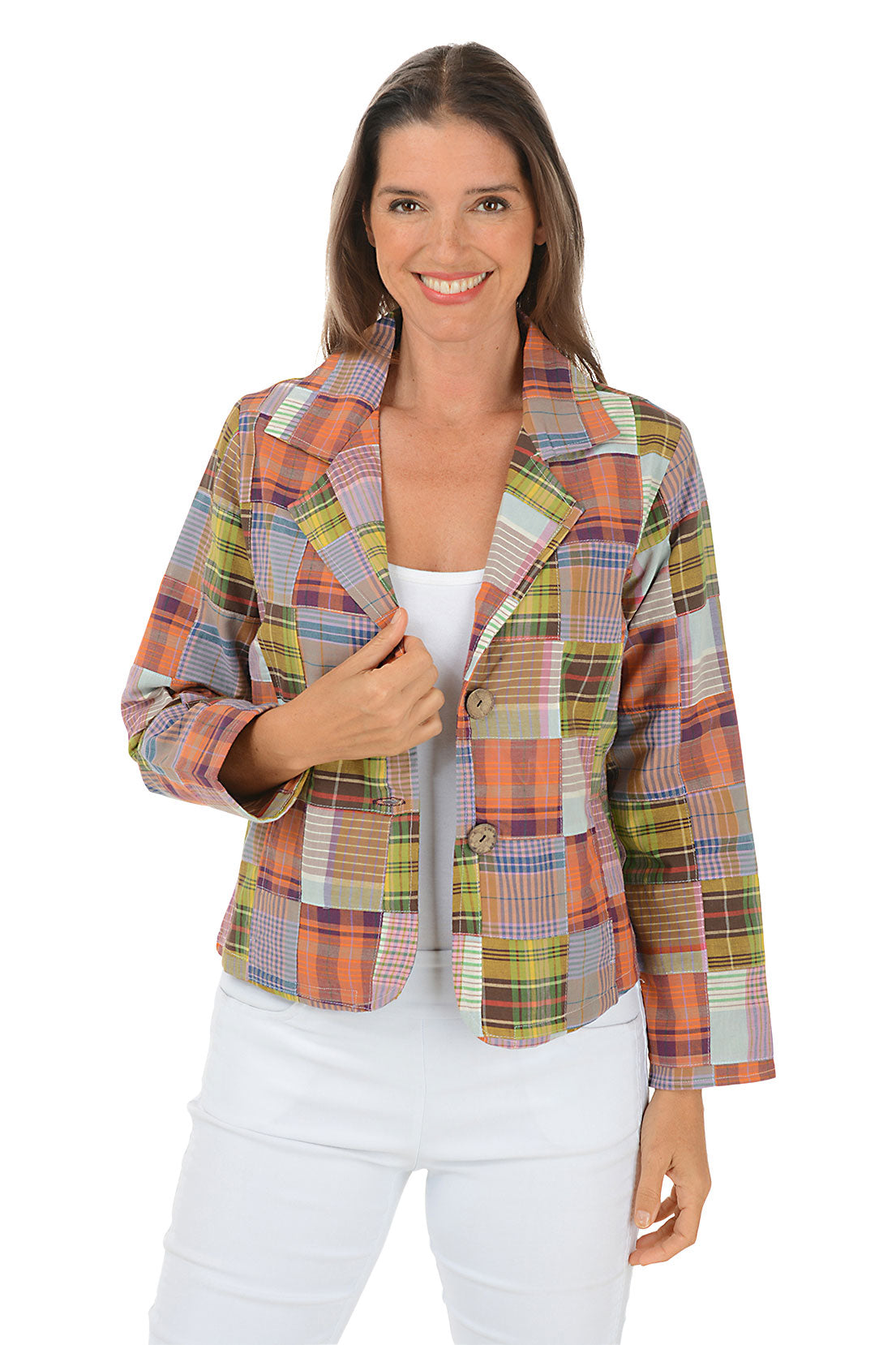 Jane Madras Plaid Jacket