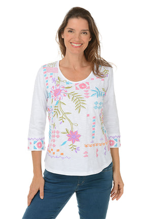 Ginny Embroidered Knit Top