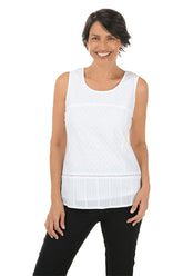 Yasmin Jaquard Cotton Sleeveless Blouse