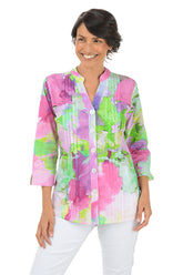 Adair Pleated Button-Front Shirt