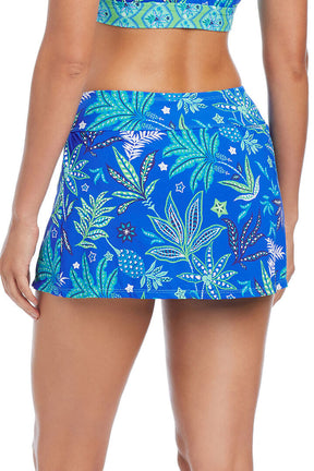 Desert Bloom High-Waisted Swim Skirt