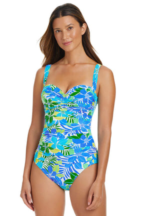 Fresh Takes Shirred Maillot Swimsuit