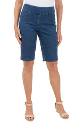 Pull-On Stretch Denim Bermuda Short