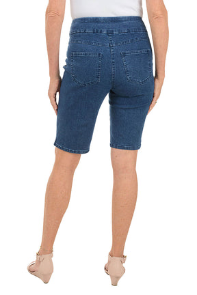 Pull-On Stretch Denim Bermuda Short