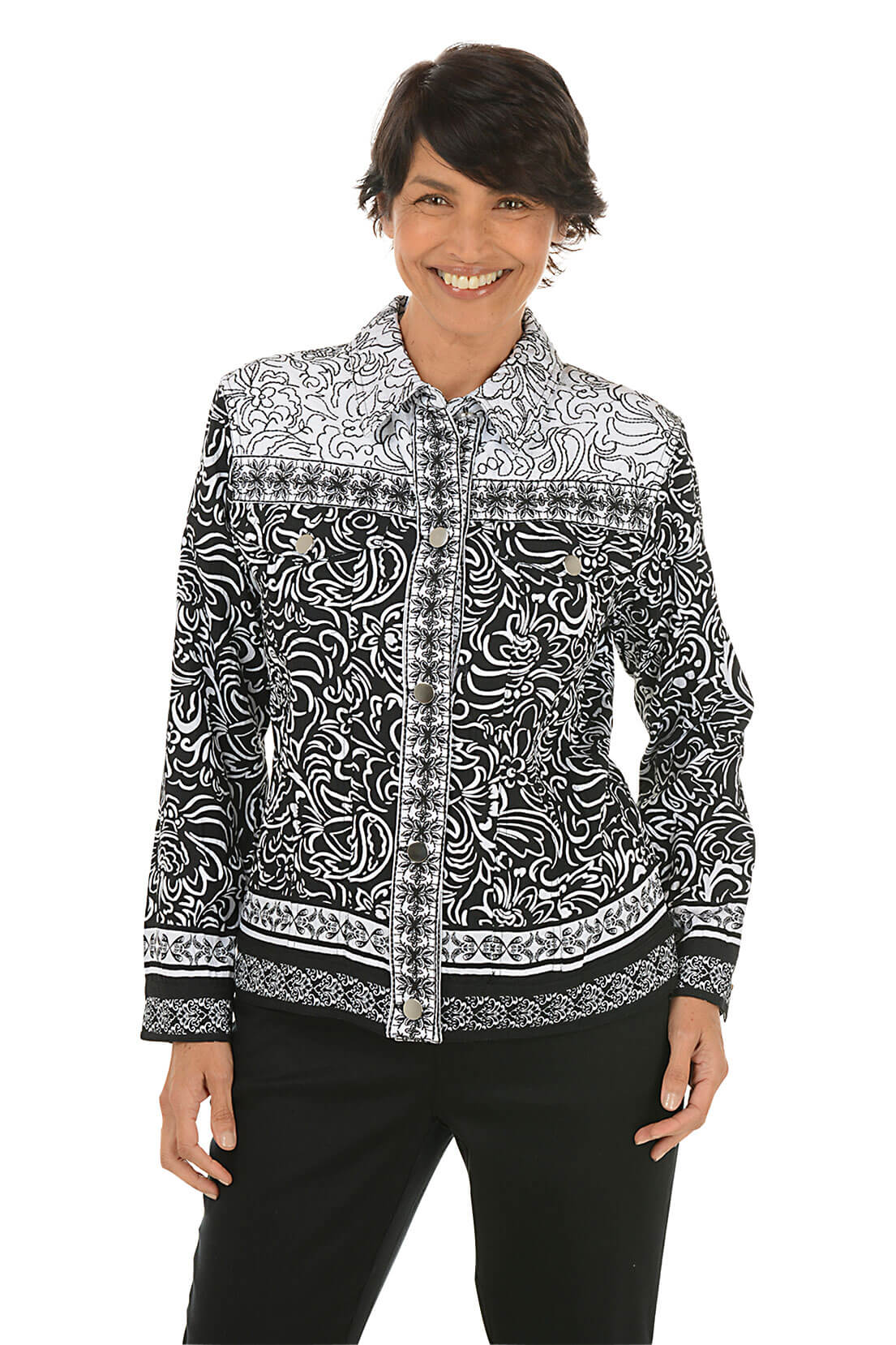 Petite Monochrome Moment Embroidered Jacket