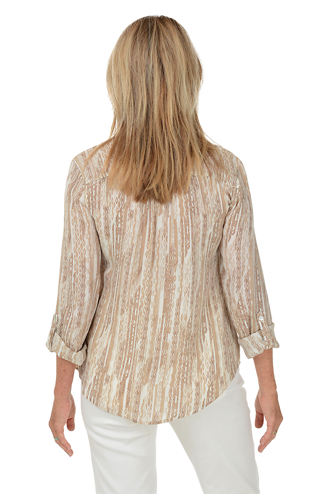 Keep It Natural Diamond Pleated Shirt