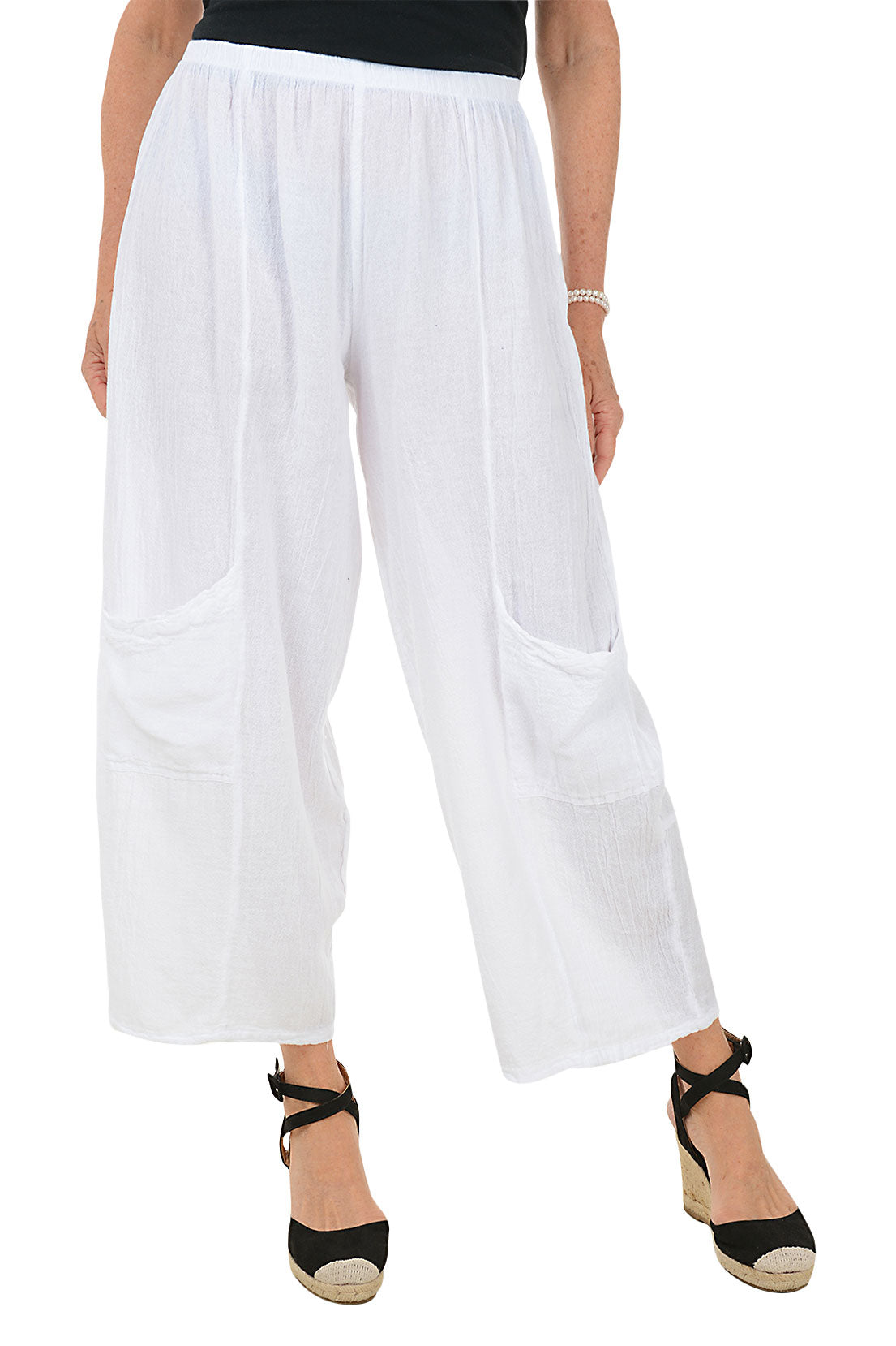 Double Pocket Gauze Gaucho Pant