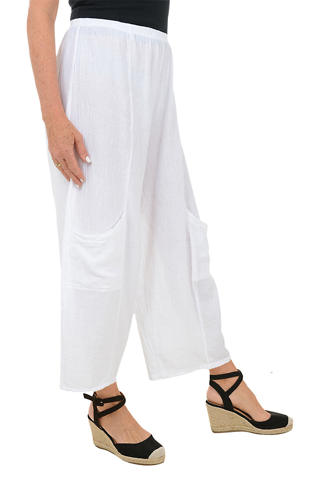 Double Pocket Gauze Gaucho Pant