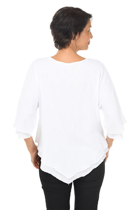 Dolman Double Layer Crinkle Top