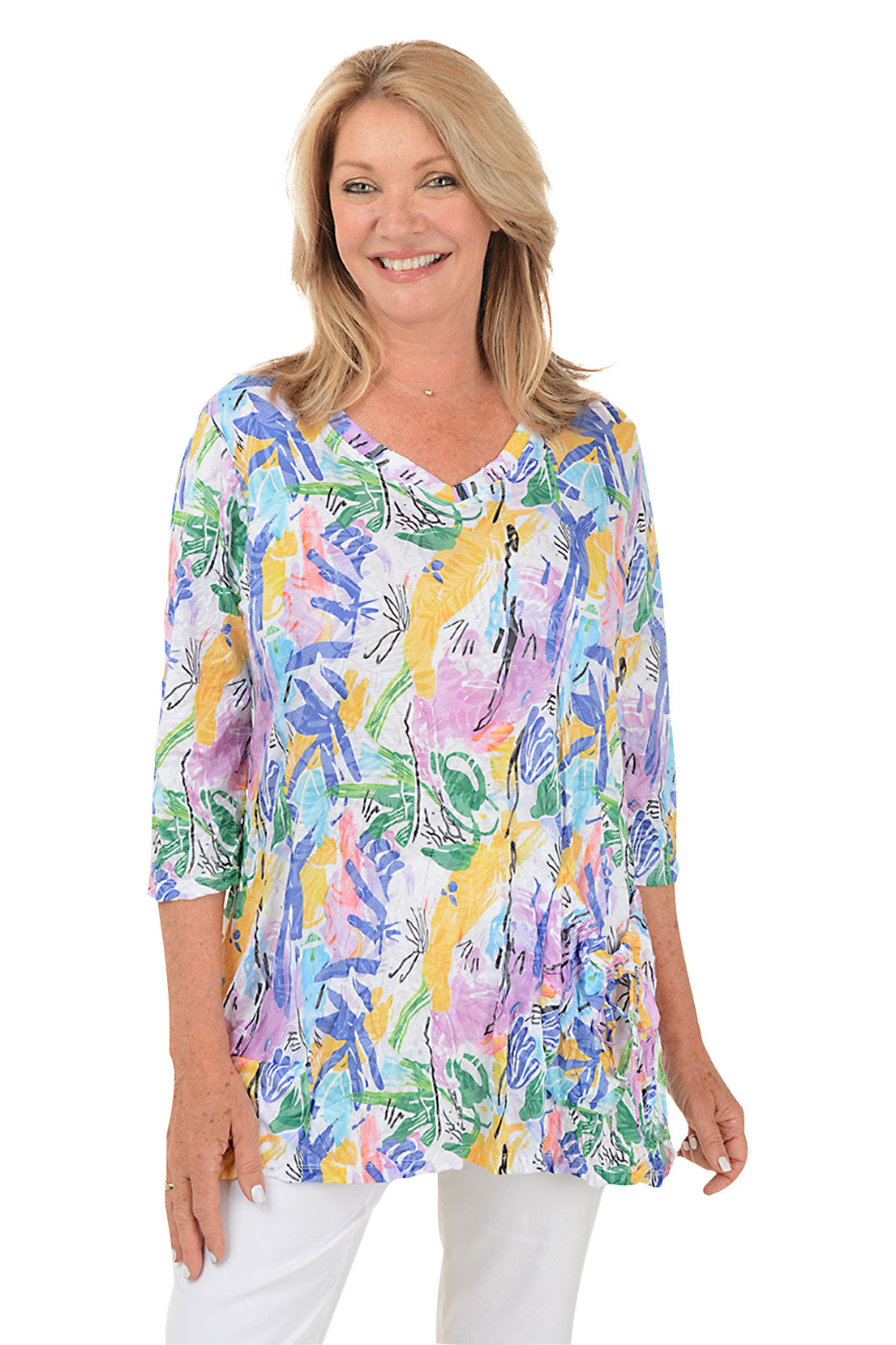 Mardi Gras Crinkle Pocket Tunic