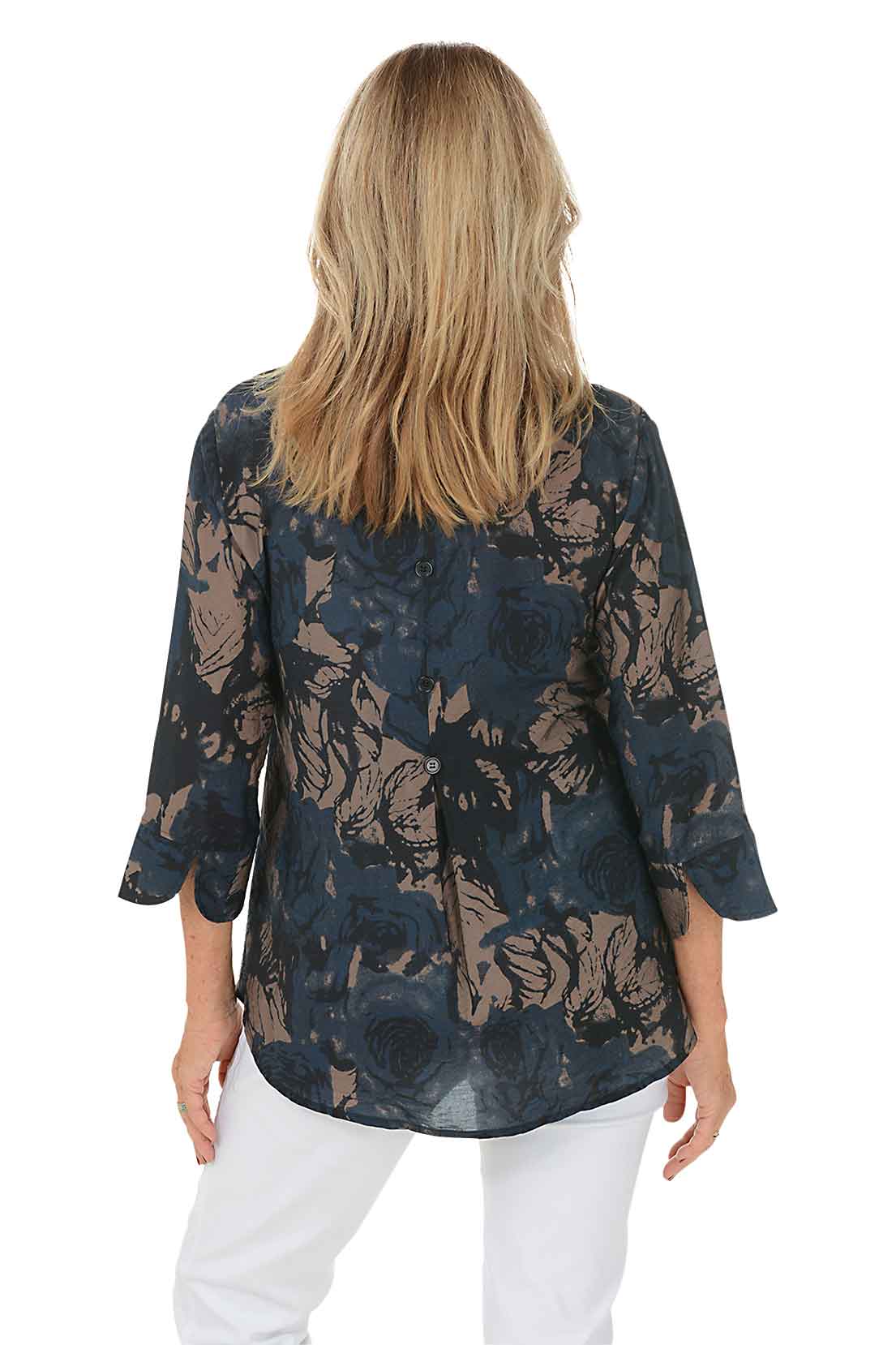 Roses Button-Back Shirt