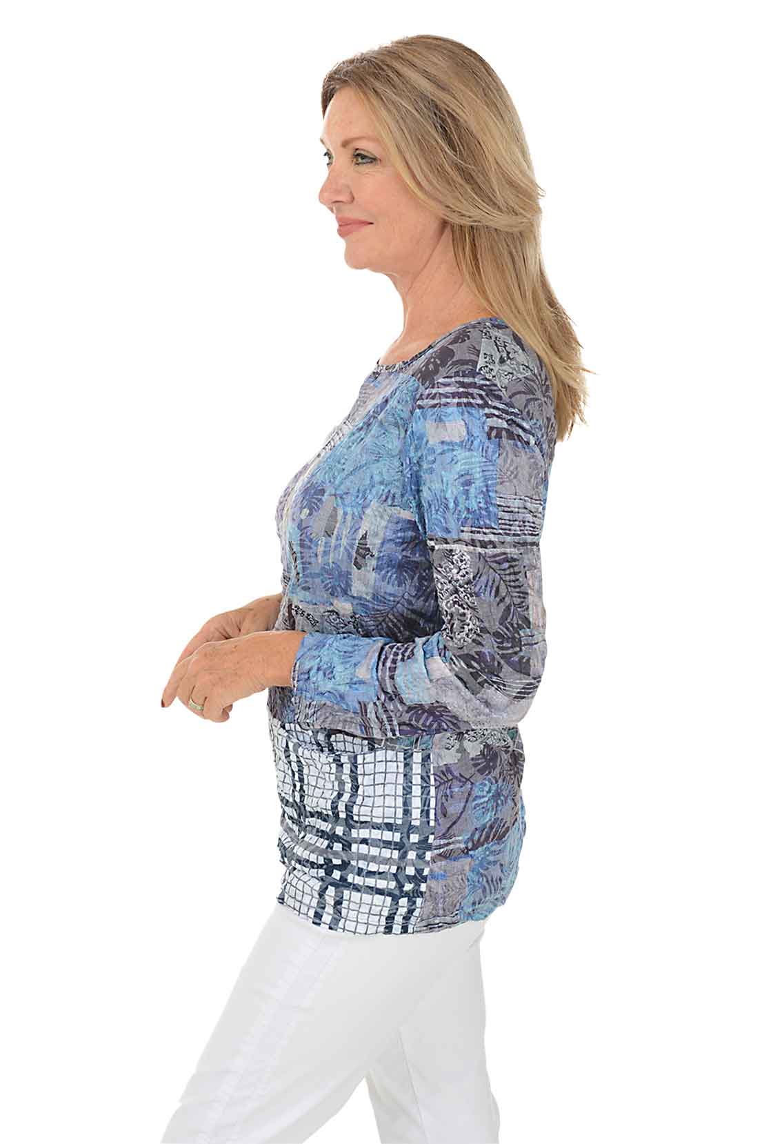 Dusk Pocket Crinkle Knit Top