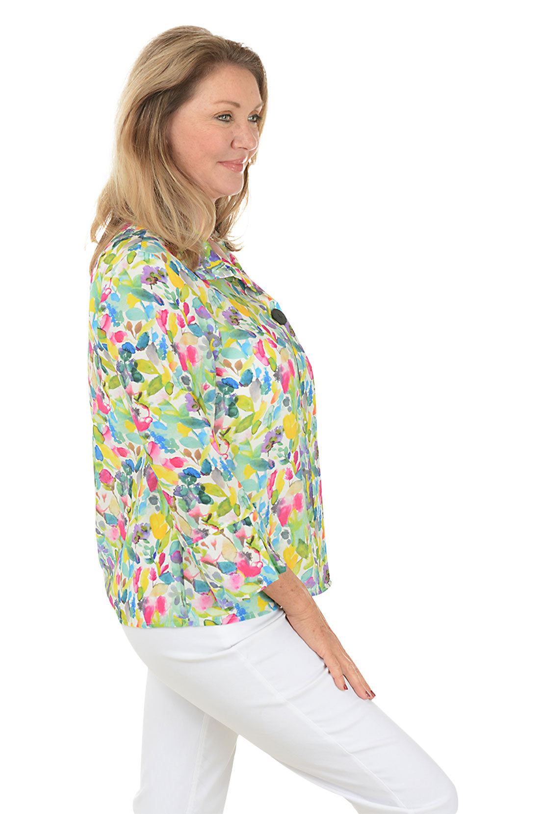 Floral Meadow Button-Front Shirt