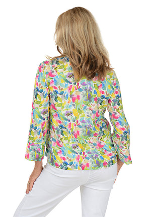 Floral Meadow Button-Front Shirt