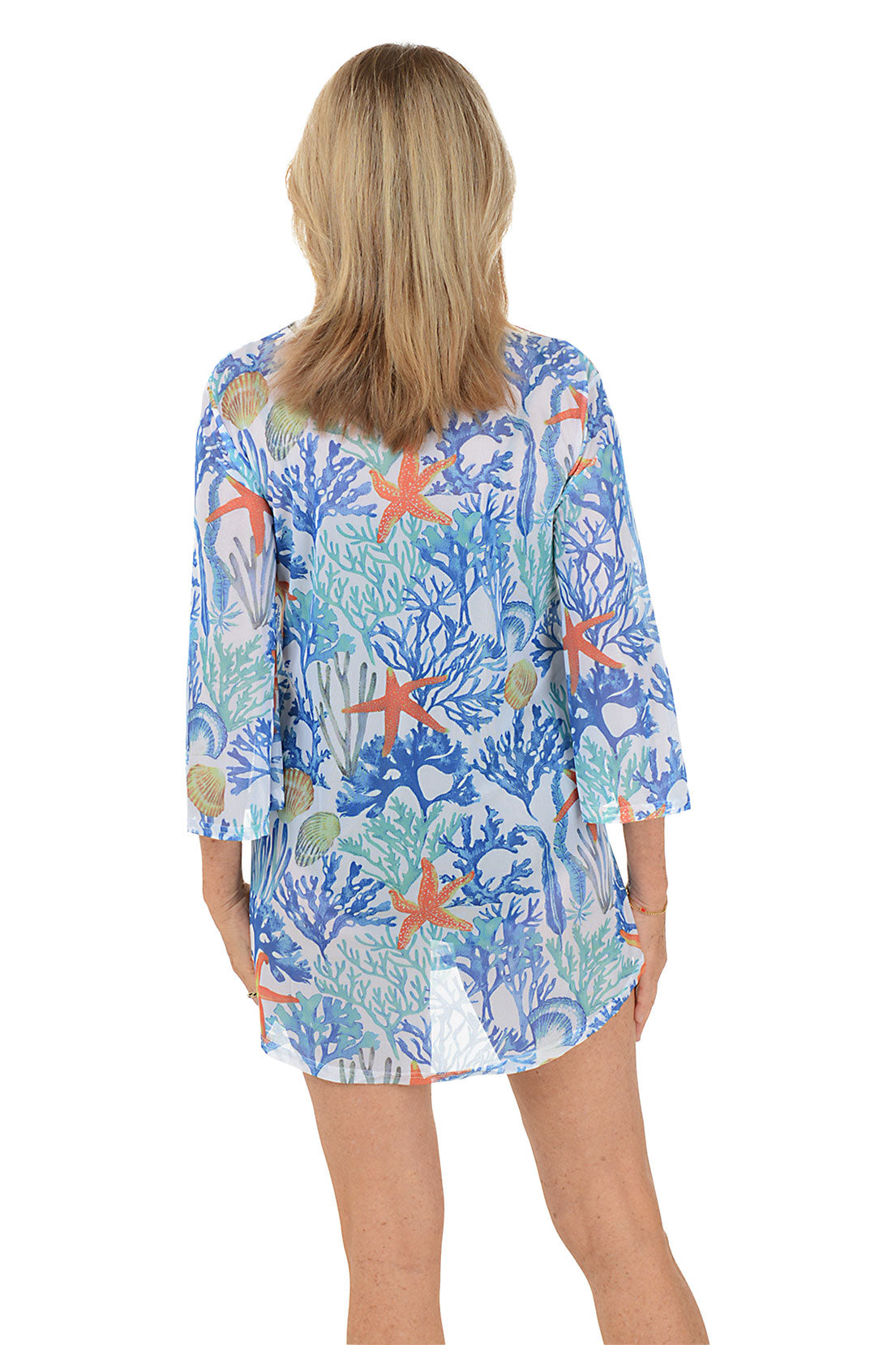 Starfish Shore Mesh Tunic Cover-Up