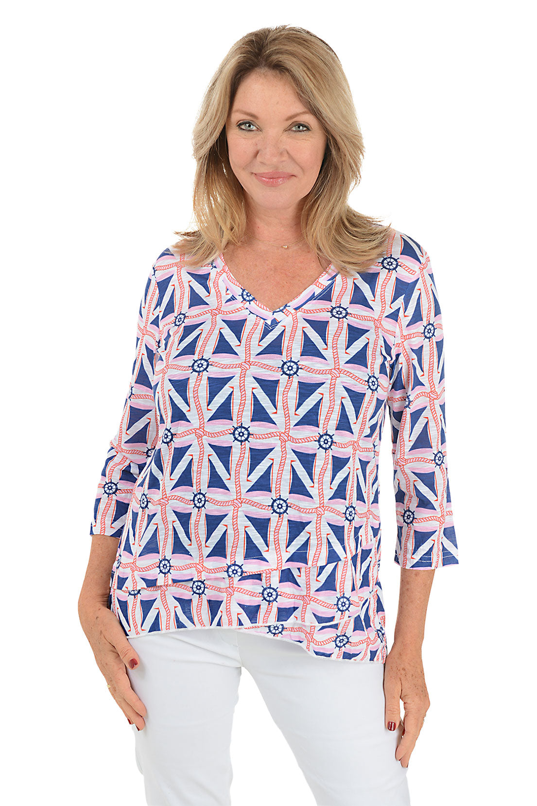 Maritime Motif Criss Cross Tunic