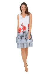 Poppies Sleeveless Layered Dress