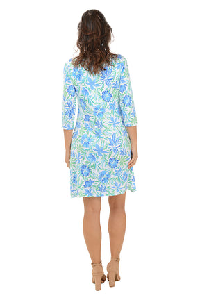 Spring Flower UPF50 3/4 Sleeve Dress