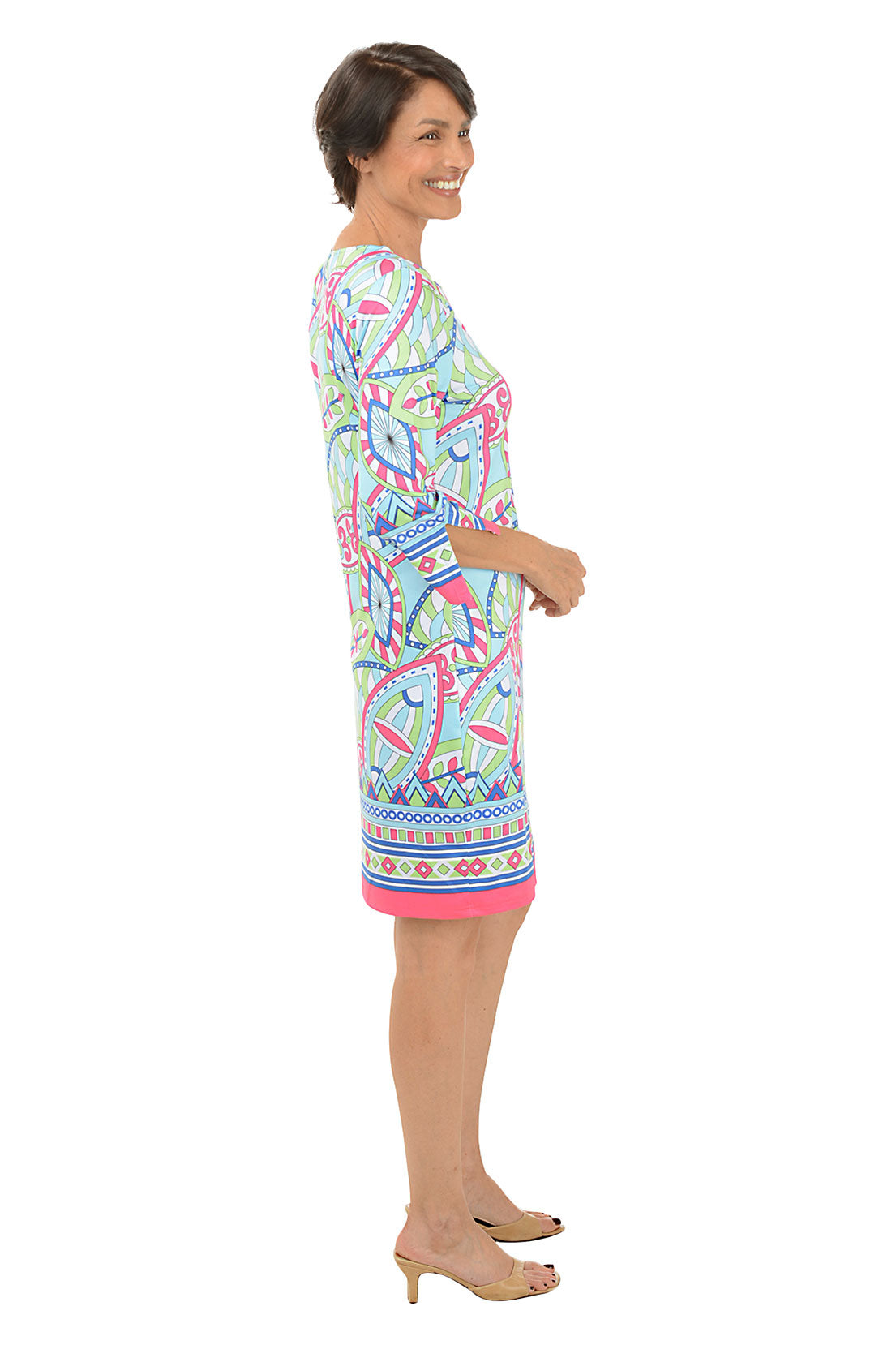 Garden Carnival Notch Neck Dress