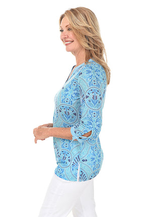 Peacock Knotted Sleeve Top