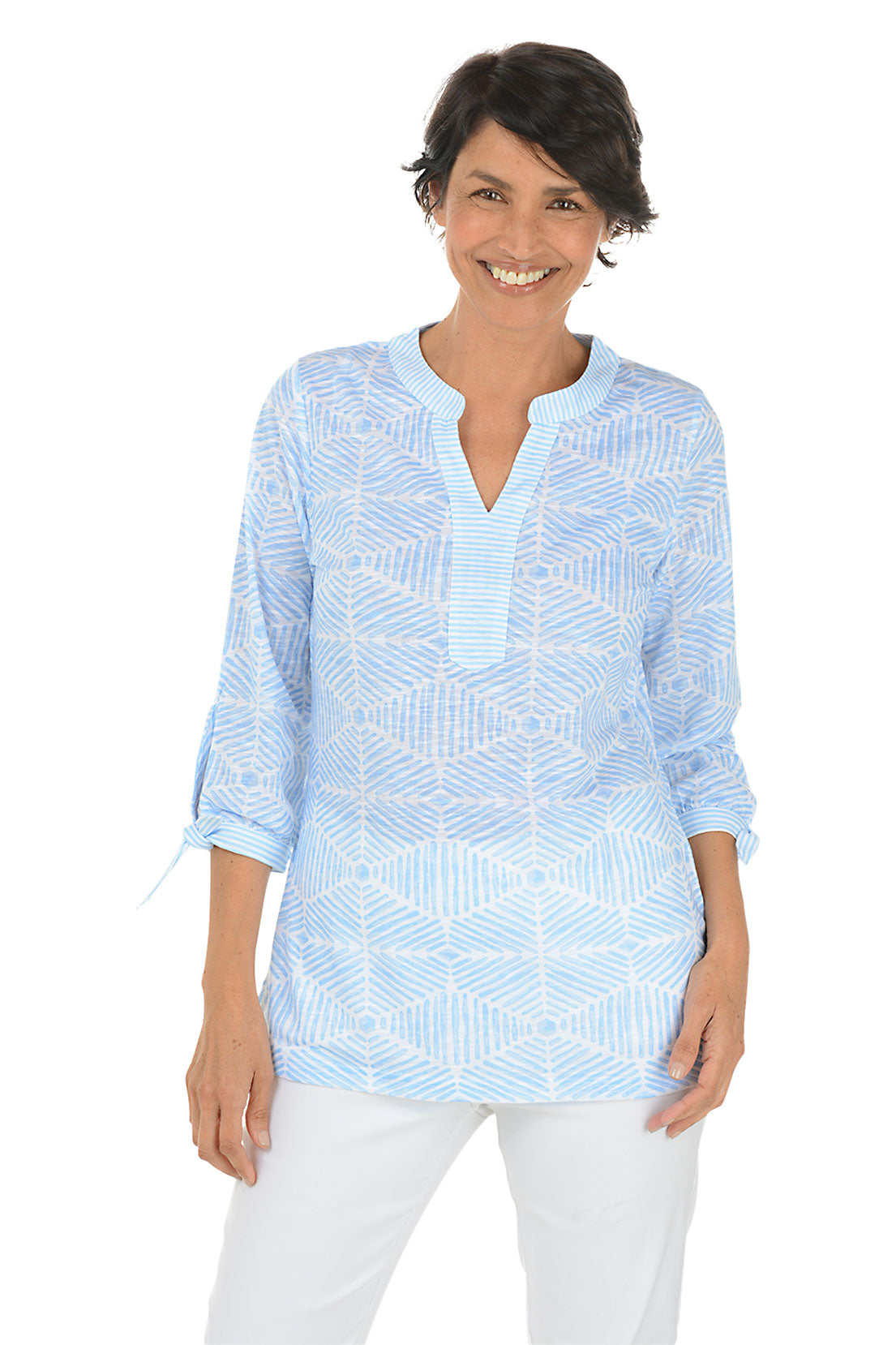 Soundwaves Knotted Sleeve Top