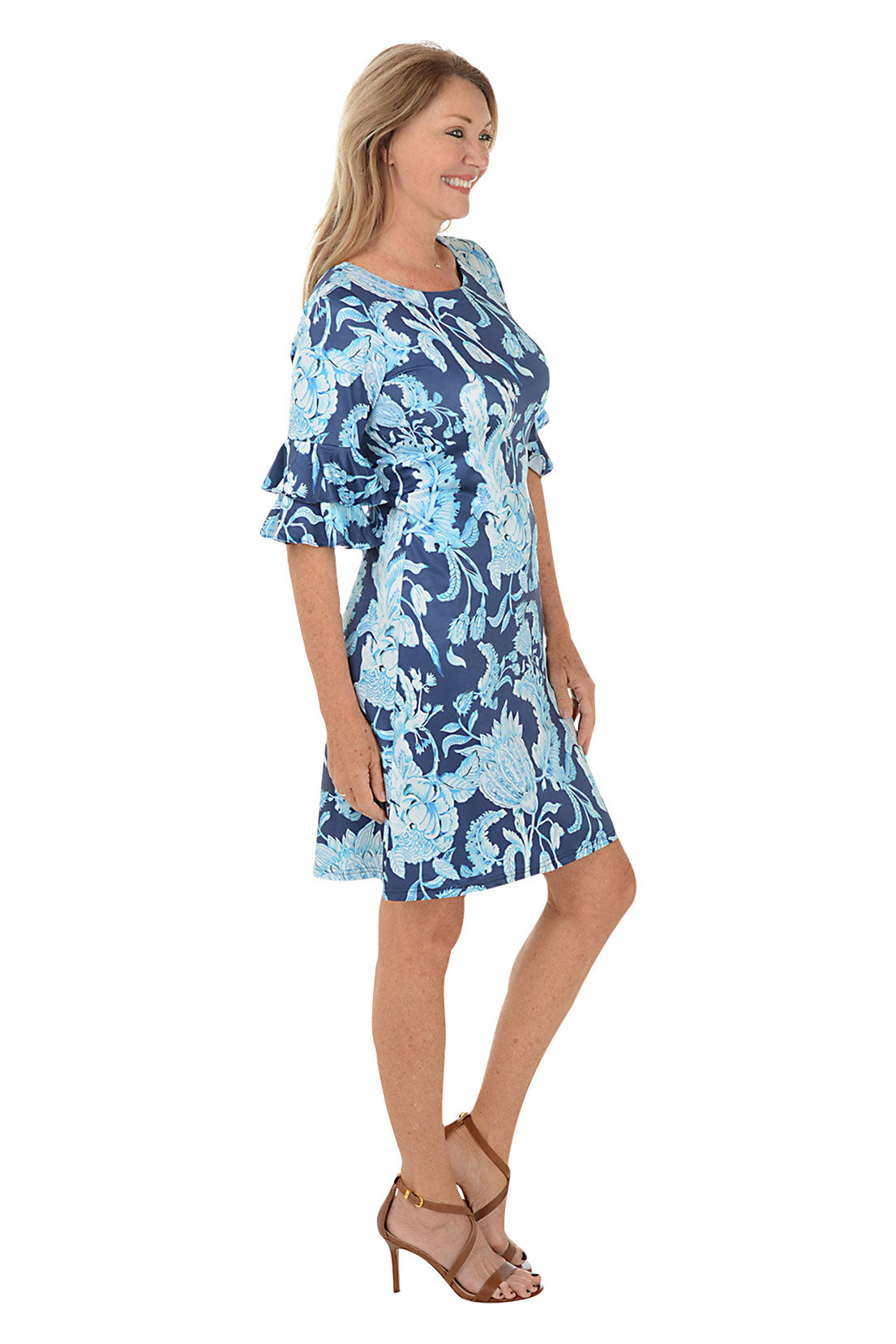 Lush Paisley Cha-Cha Sleeve Dress