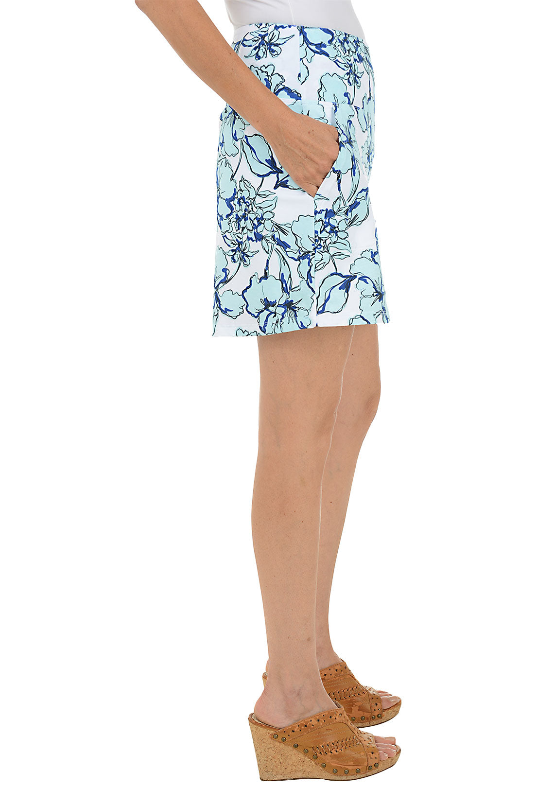 Waterfall Floral Slimming Skort