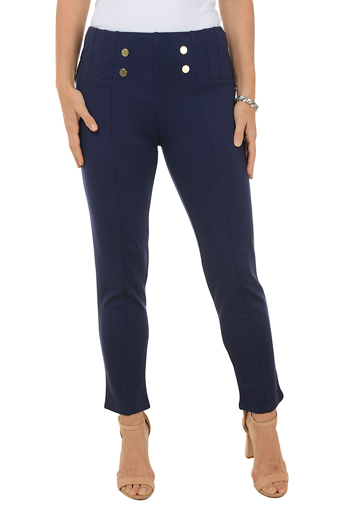 Naval Button Seamed Legging