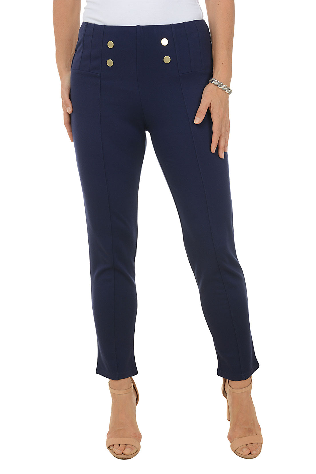 Naval Button Seamed Legging