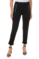 Front Faux Zip Pocket Legging