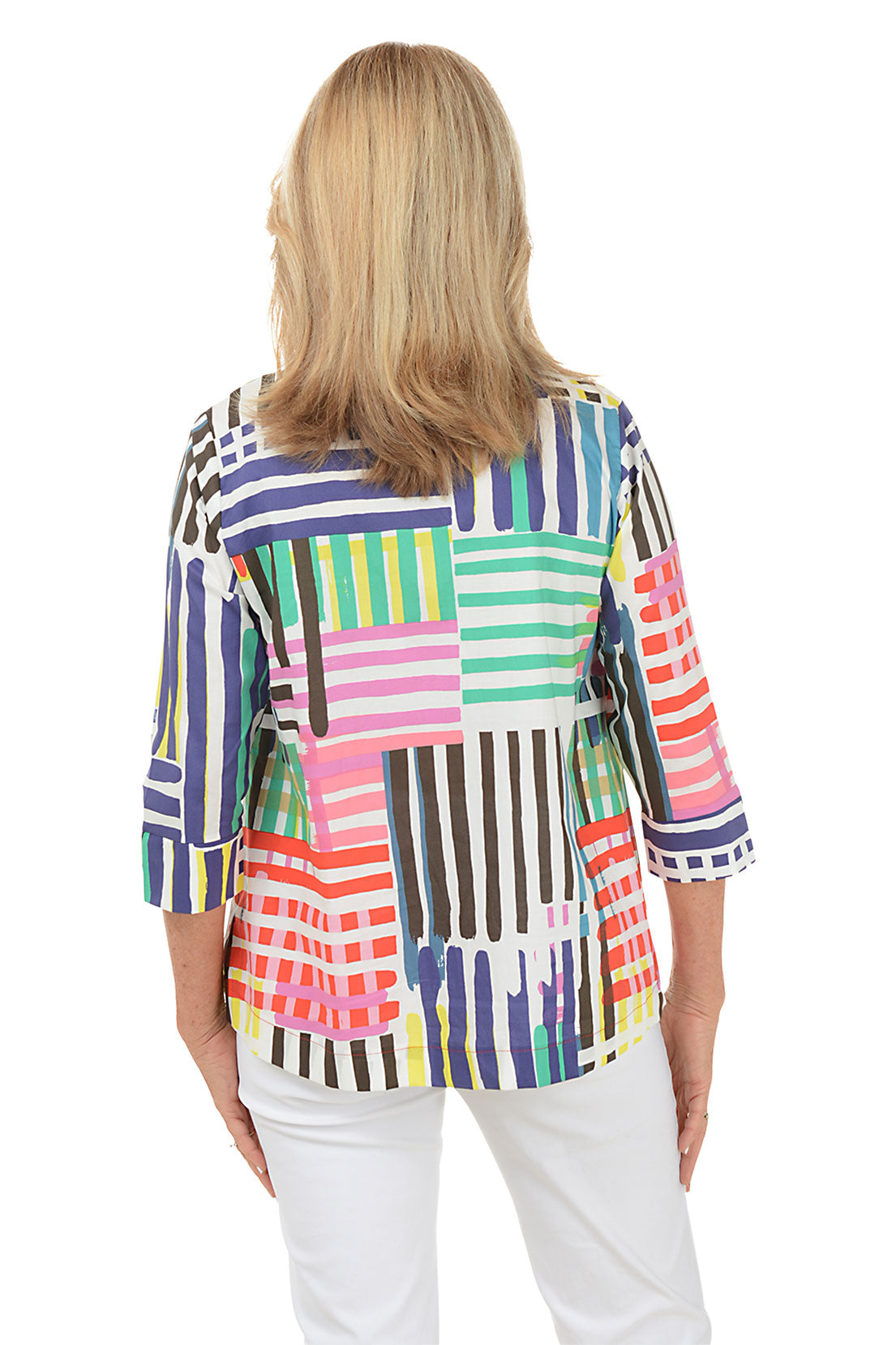 Bright Stripes Wire Collar Shirt