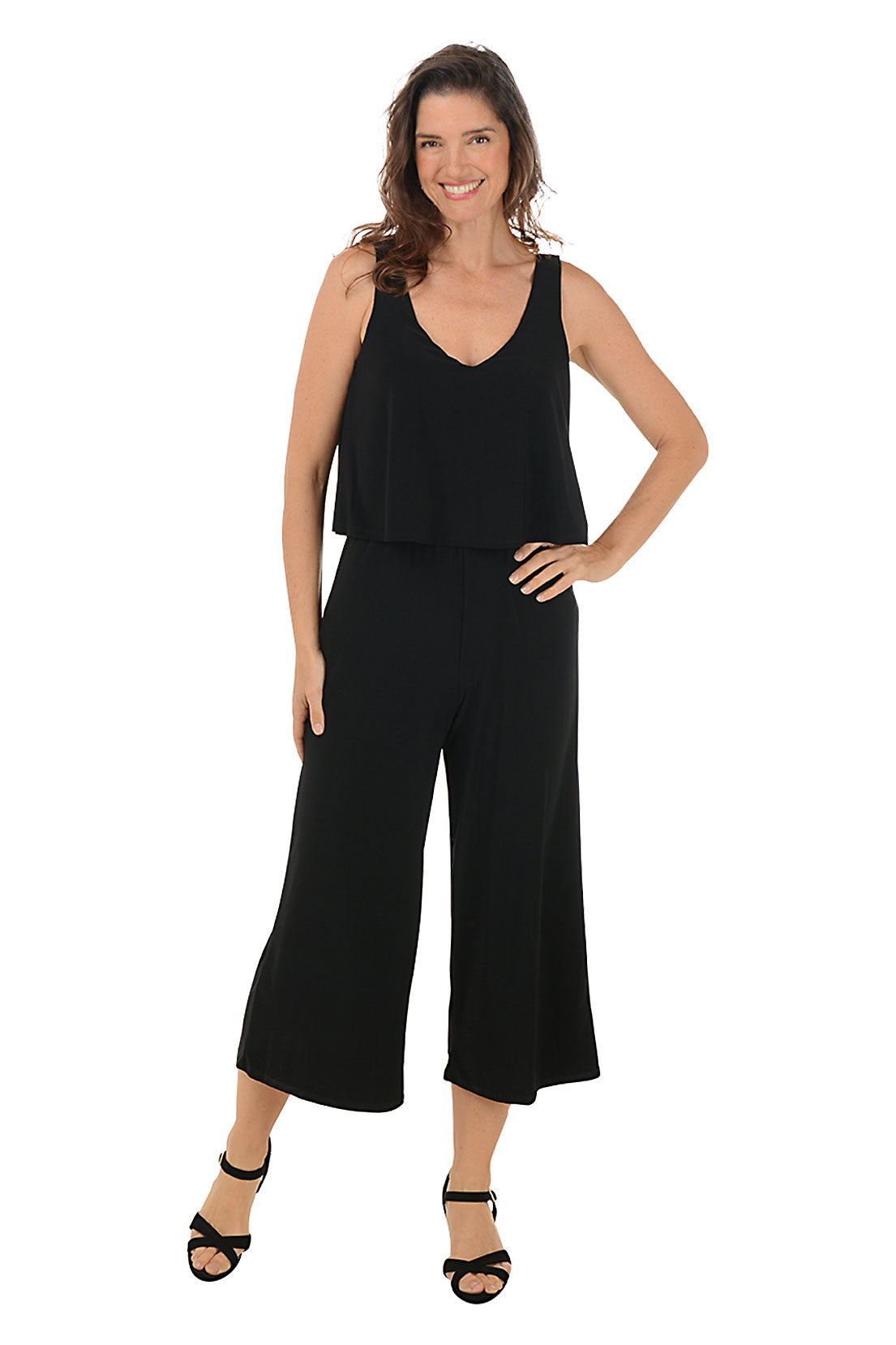 Popover Sleeveless Jumpsuit