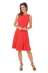 Solid Princess Seam Sleeveless Dress