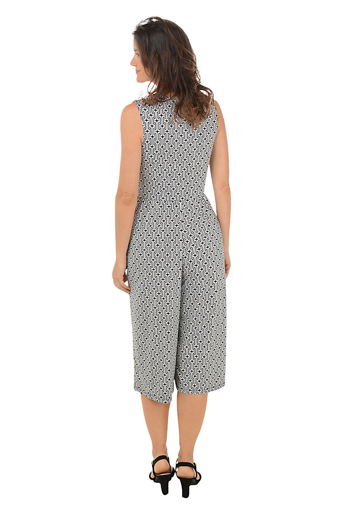 Chainlink Side Tie Surplice Sleeveless Jumpsuit