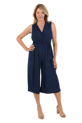 Side Tie Surplice Sleeveless Jumpsuit