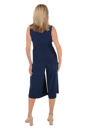 Side Tie Surplice Sleeveless Jumpsuit