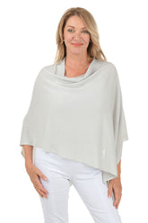 Silver Shimmer Bamboo Knit Poncho