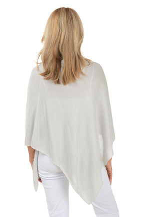 Silver Shimmer Bamboo Knit Poncho