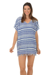 Striped Fringe Carol Cover-Up